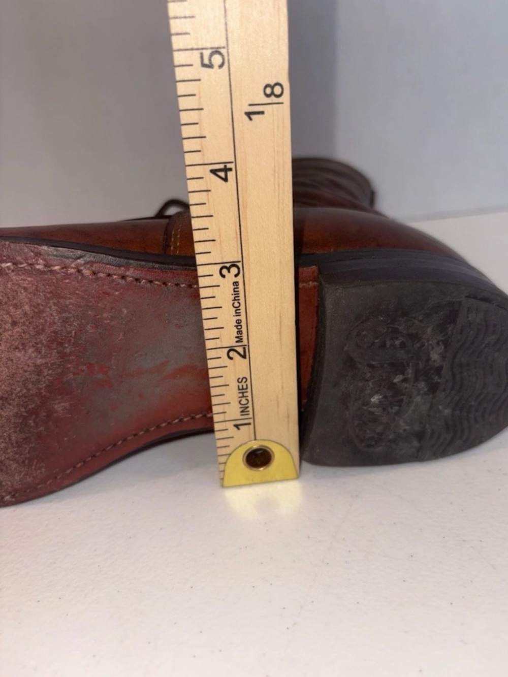 Justin L0563 Women's Brown Marble Deerlite Leather Laced Boots - Size 6.5B Box - Picture 10 of 12